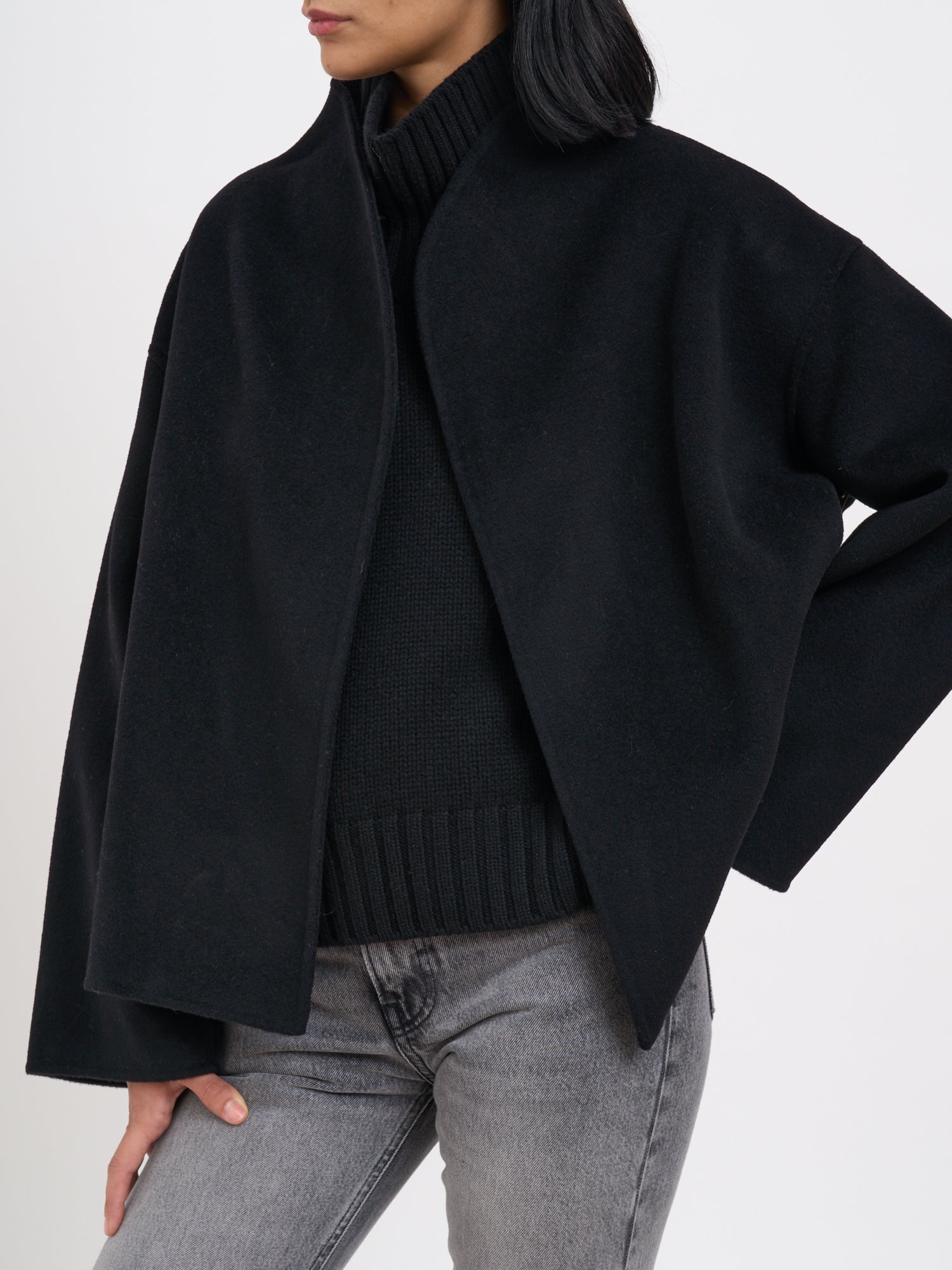 SOFT GOAT Oversized Short Wool and Cashmere Jacket for Women - FW25