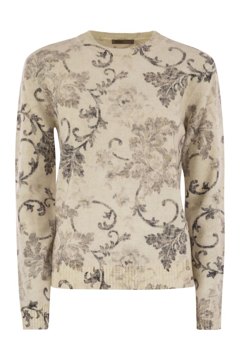 HERNO Floral Pattern Wool Jumper - Slim Fit