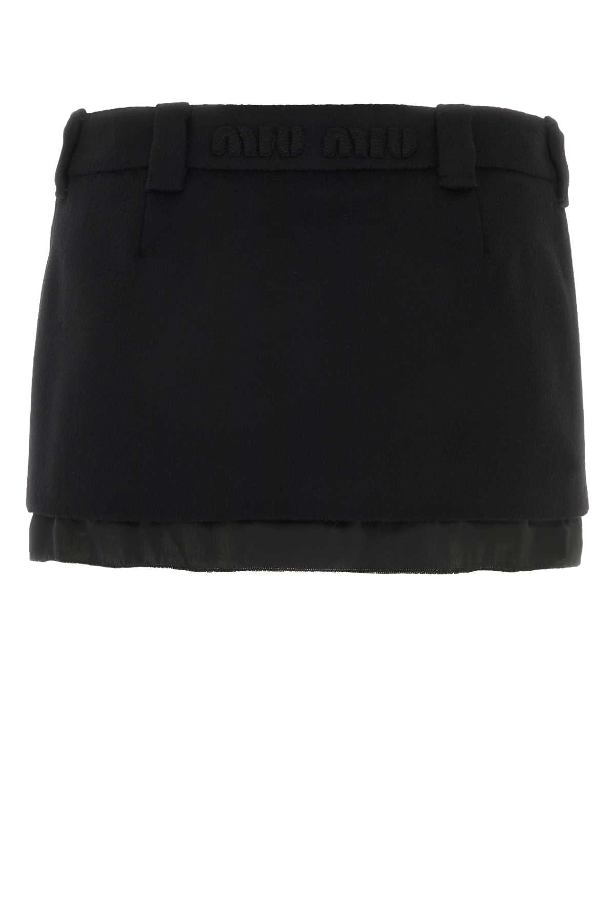 MIU MIU Chic Wool Blend Mini Skirt for Women - FW23 Collection