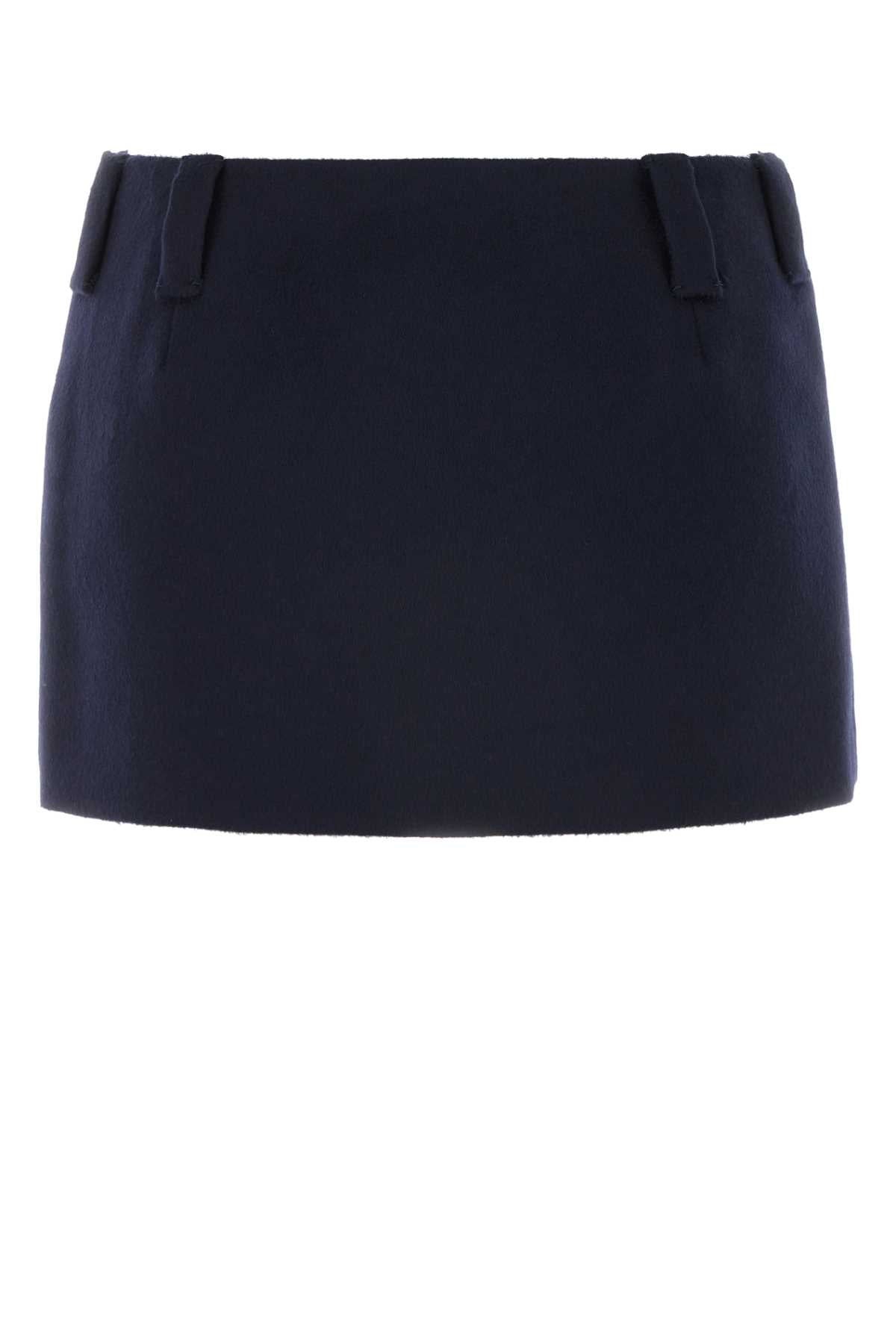 MIU MIU Wool Blend Mini Skirt