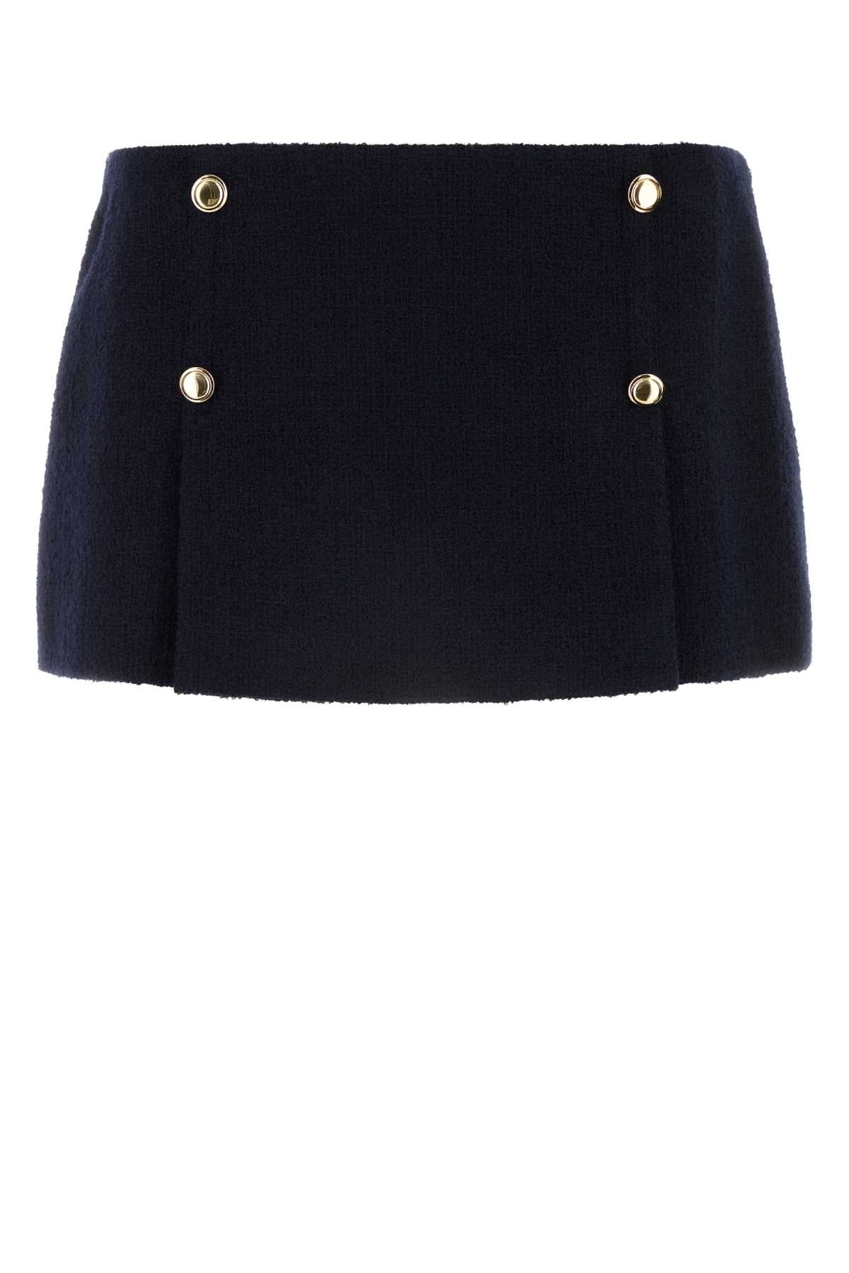 MIU MIU Wool Blend Mini Skirt