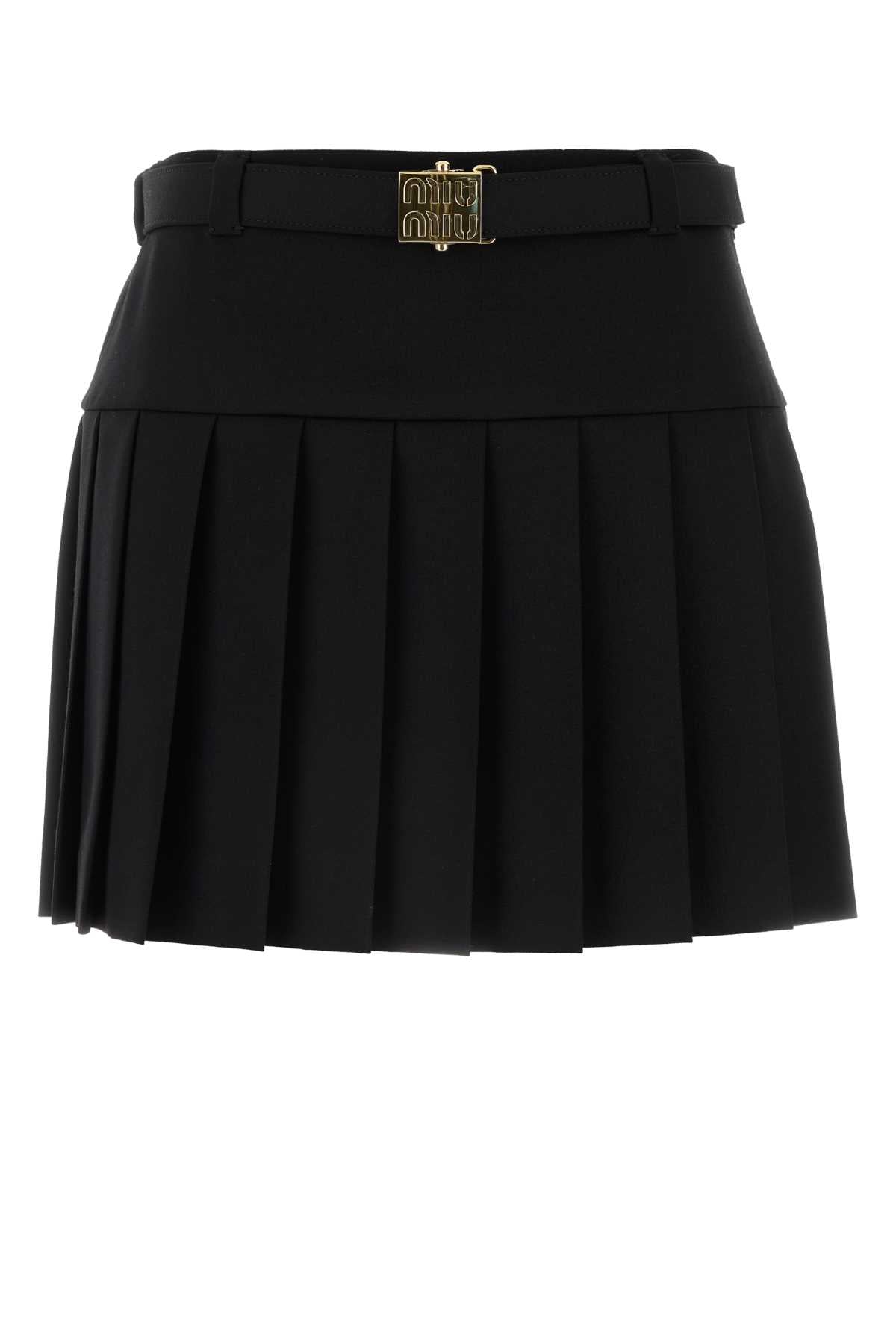 MIU MIU Women's Stretch Wool Mini Skirt
