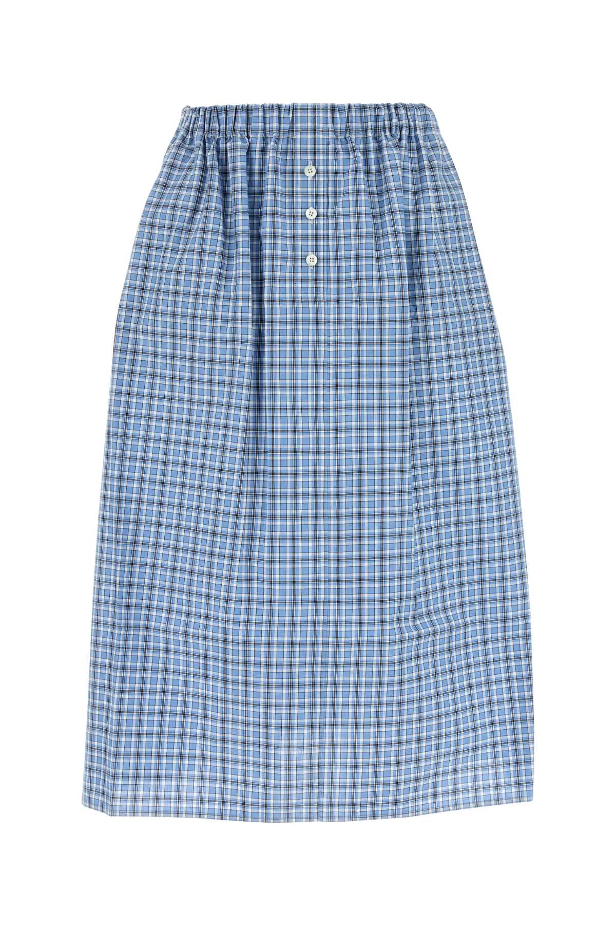 MIU MIU Embroidered Cotton Mini Skirt for Women