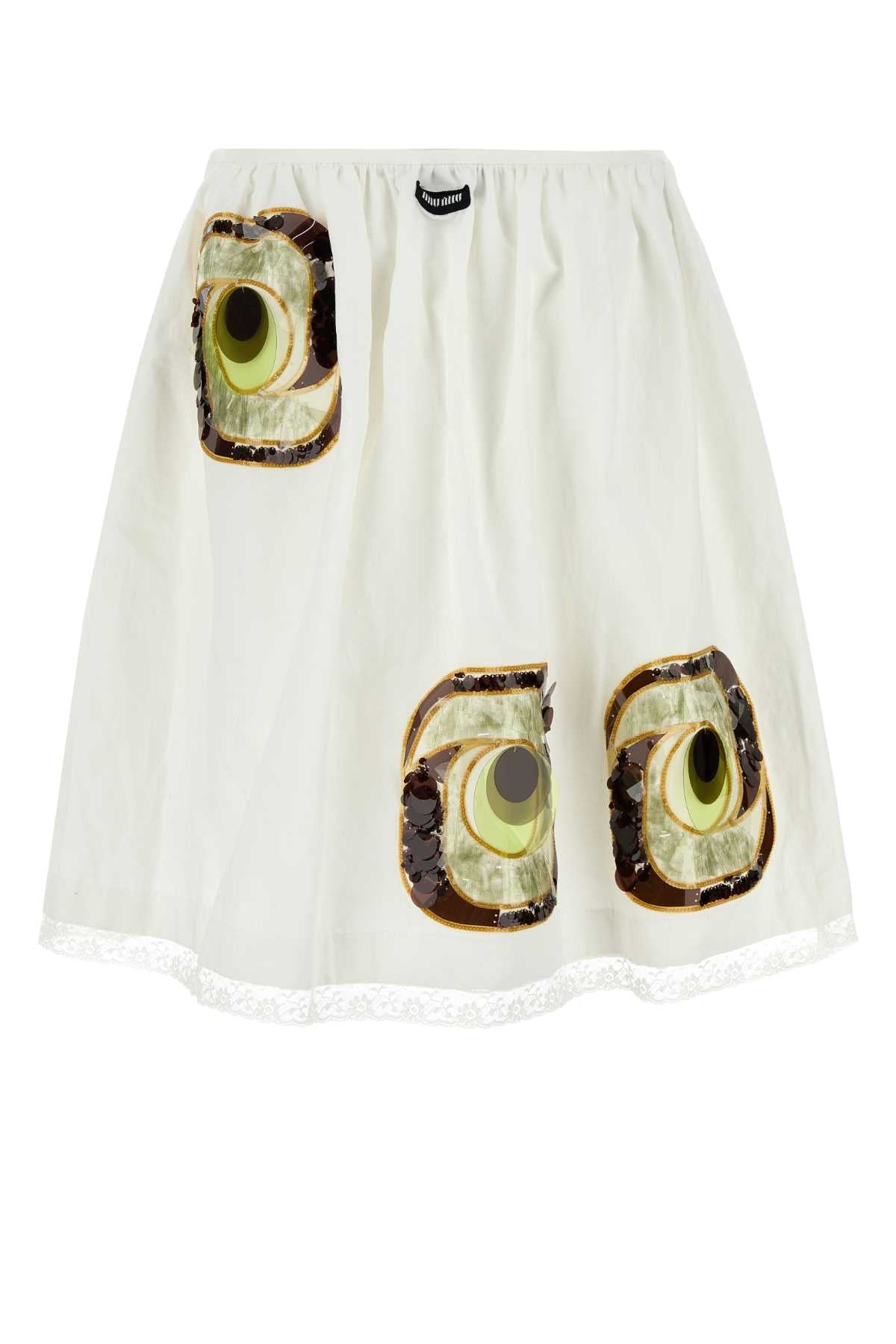 MIU MIU Cotton Blend Skirt for Women
