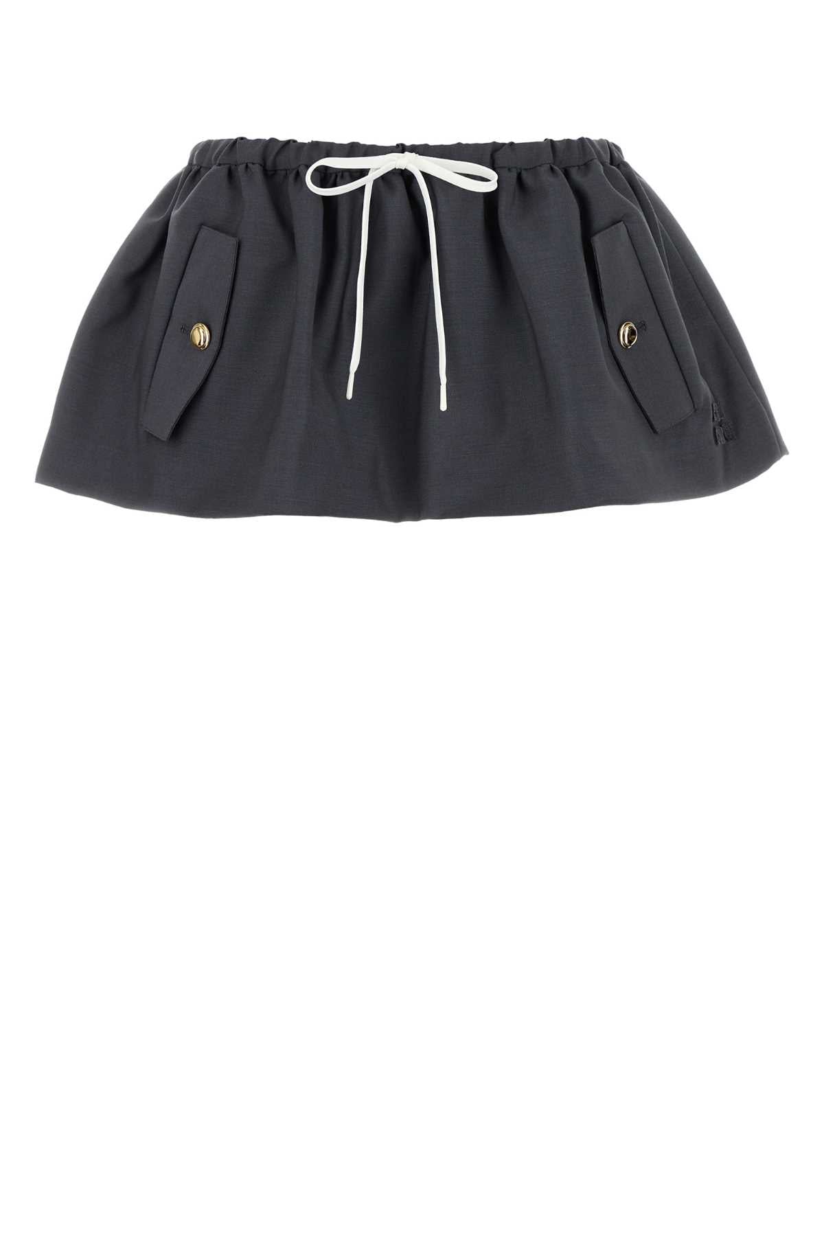 MIU MIU Chic Mohair Blend Mini Skirt for Women