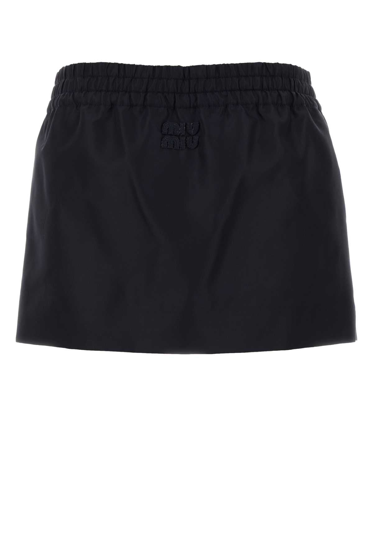MIU MIU Stylish Recycled Nylon Mini Skirt for Women