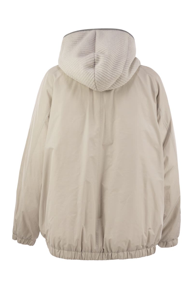 BRUNELLO CUCINELLI Water-Repellent Tech Cotton Taffeta Down Jacket with Hood