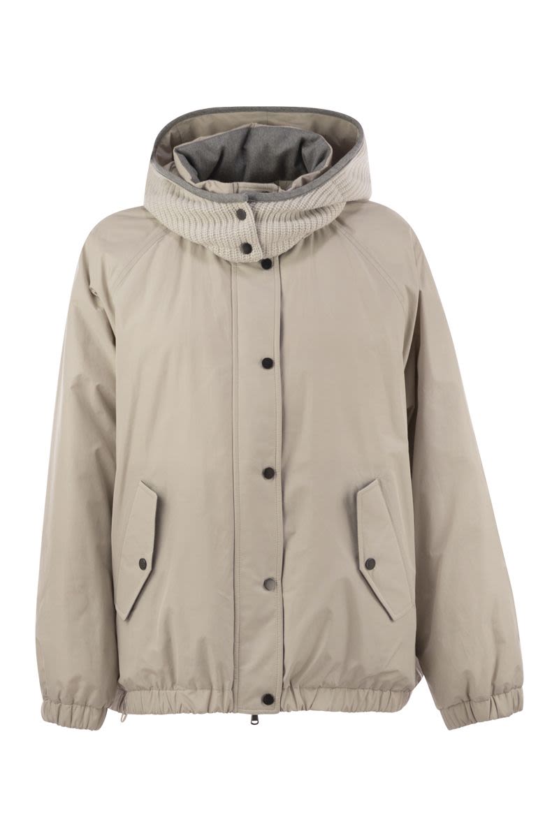 BRUNELLO CUCINELLI Water-Repellent Tech Cotton Taffeta Down Jacket with Hood