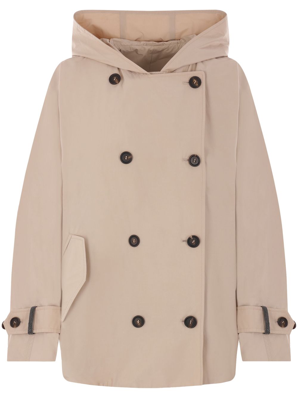 BRUNELLO CUCINELLI Cotton Blend Double-Breasted Parka Jacket for Women
