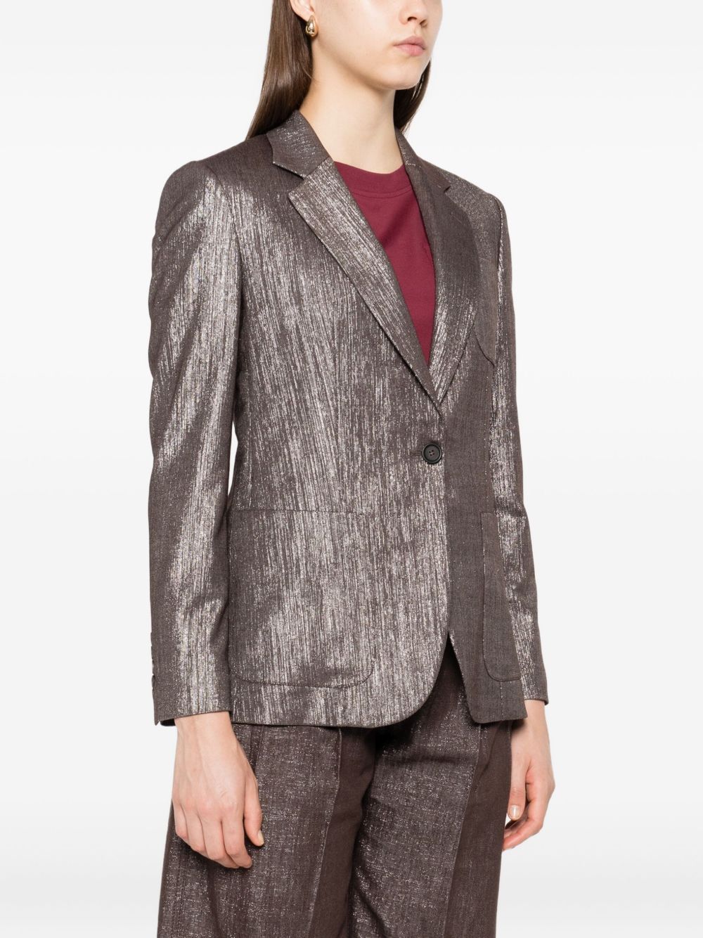 BRUNELLO CUCINELLI Eco Brass Women's Jacket with Metallic Effect