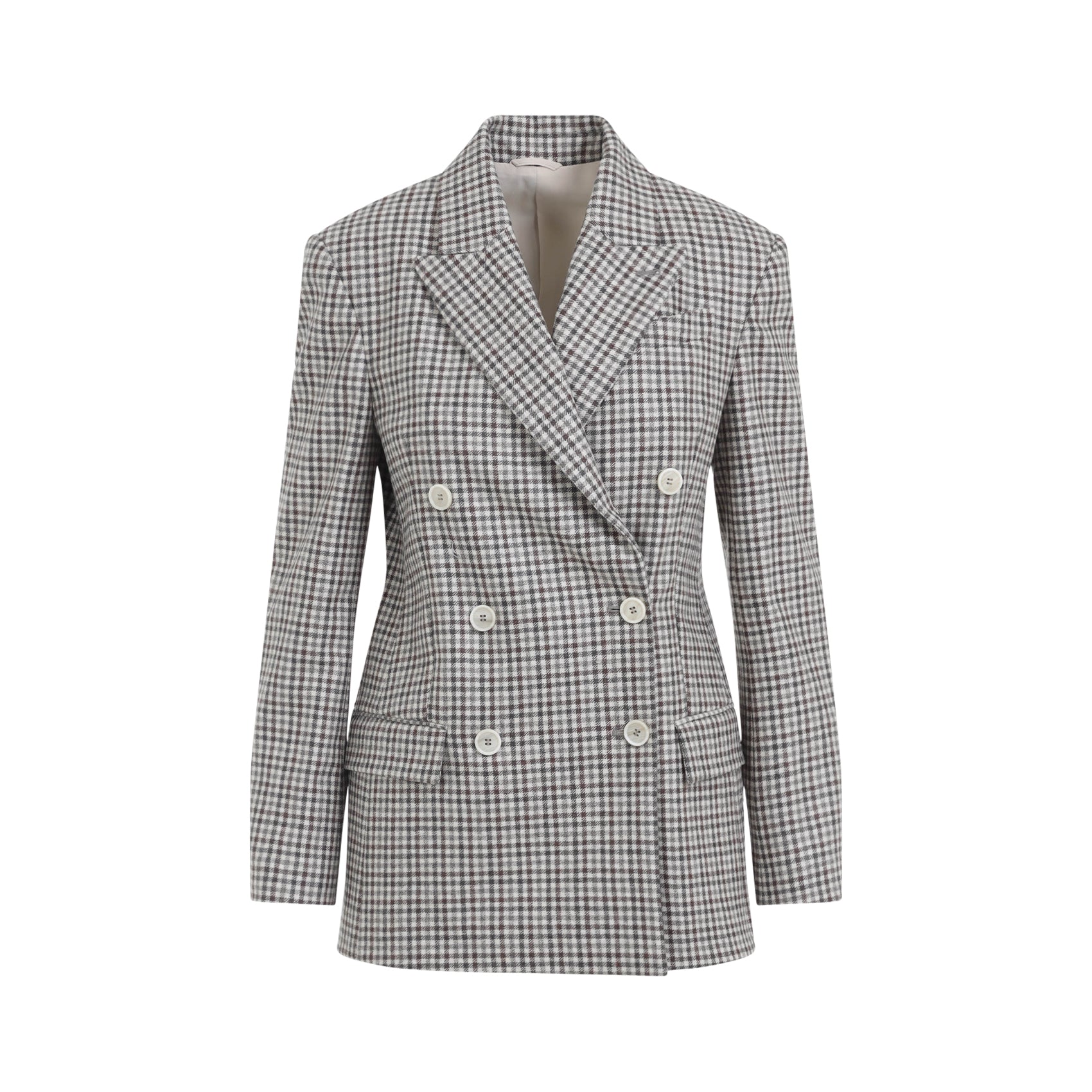 BRUNELLO CUCINELLI Vichy Mini Jacket for Women