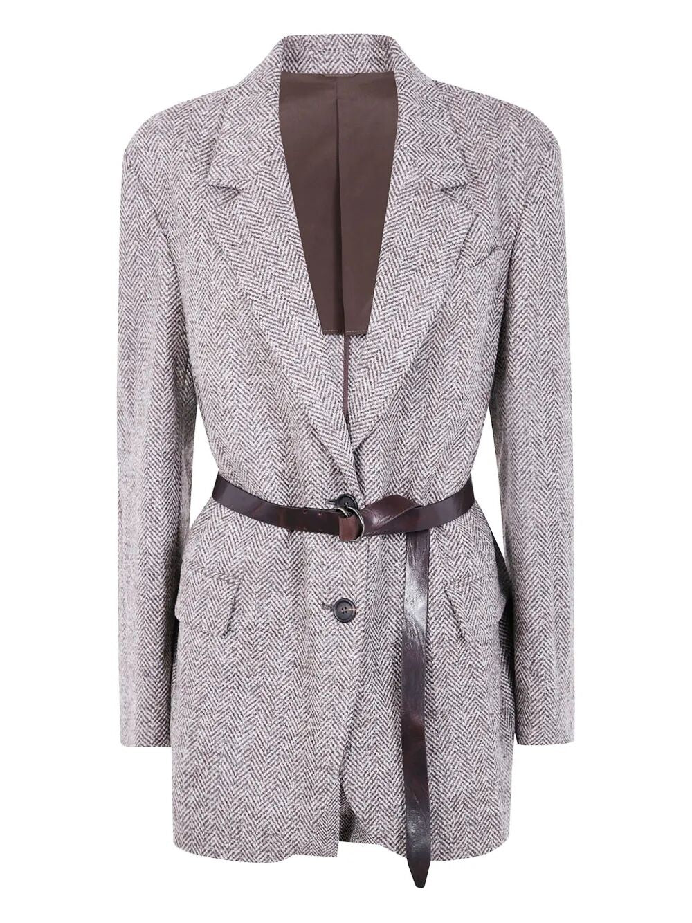 BRUNELLO CUCINELLI Belted Single Breasted Jacket for Women
