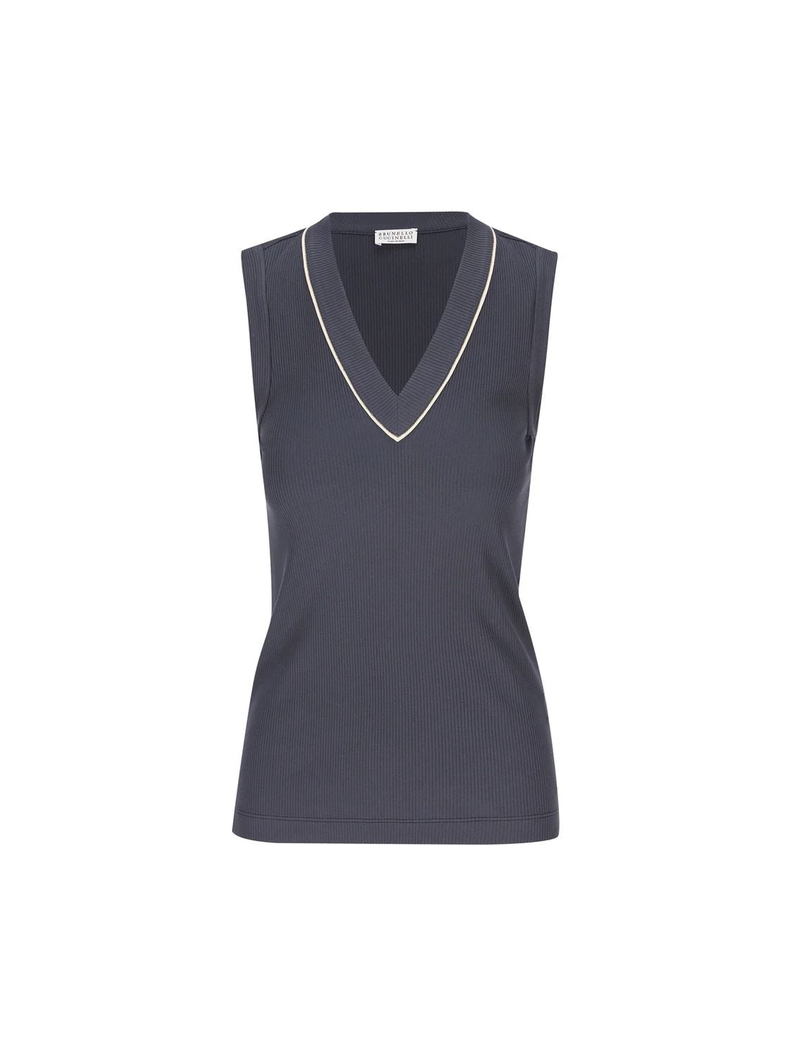 BRUNELLO CUCINELLI Cotton V-Necked Top