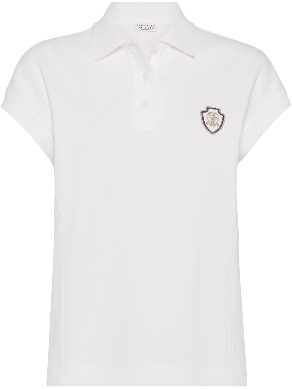BRUNELLO CUCINELLI Logo Cotton Polo Shirt - Women's Short Sleeve