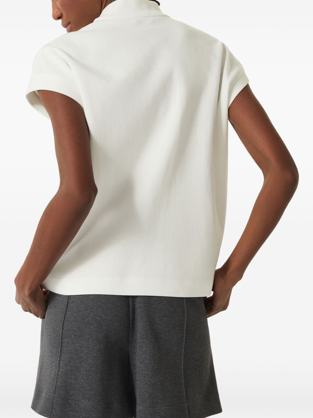 BRUNELLO CUCINELLI Logo Cotton Polo Shirt - Women's Short Sleeve