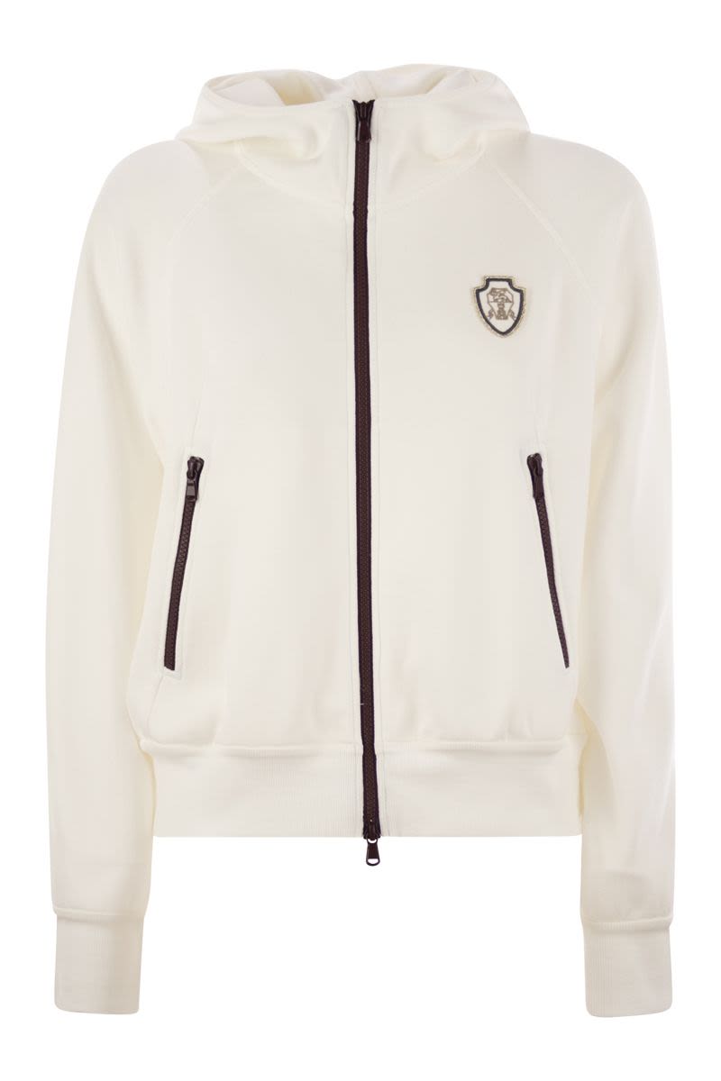 BRUNELLO CUCINELLI Cotton Logo Hoodie for Women - FW25 Collection