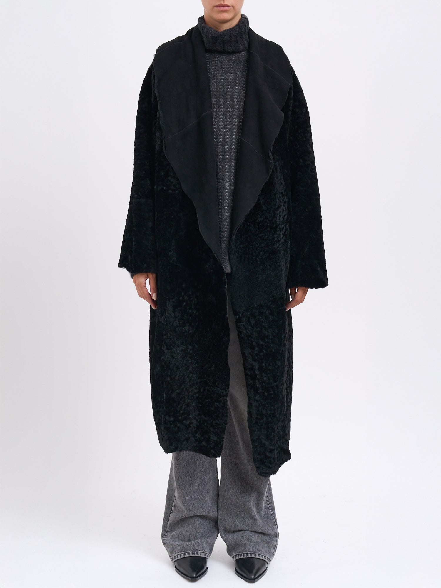 GIORGIO BRATO Oversized Sheepskin Jacket