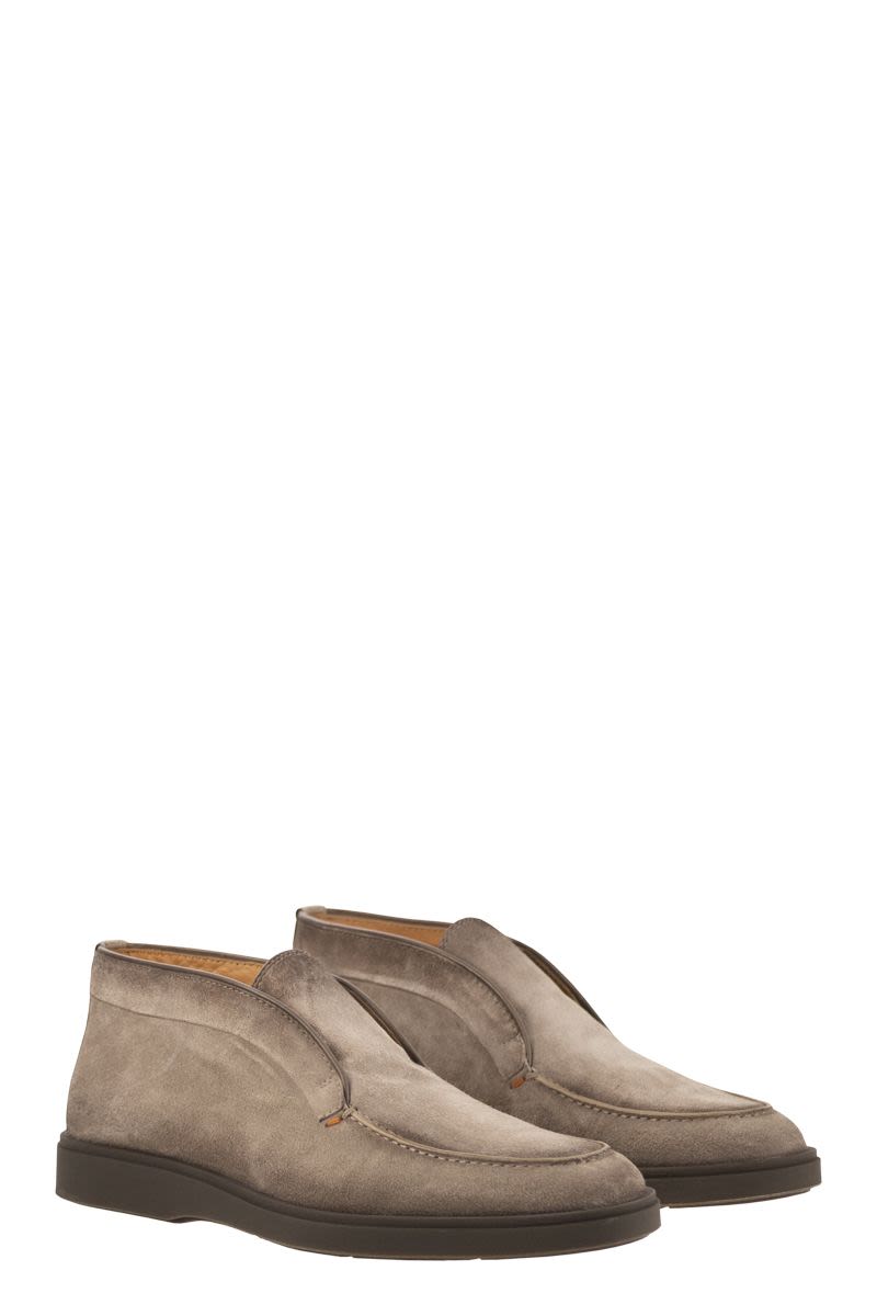 SANTONI Men's Suede Desert Boot