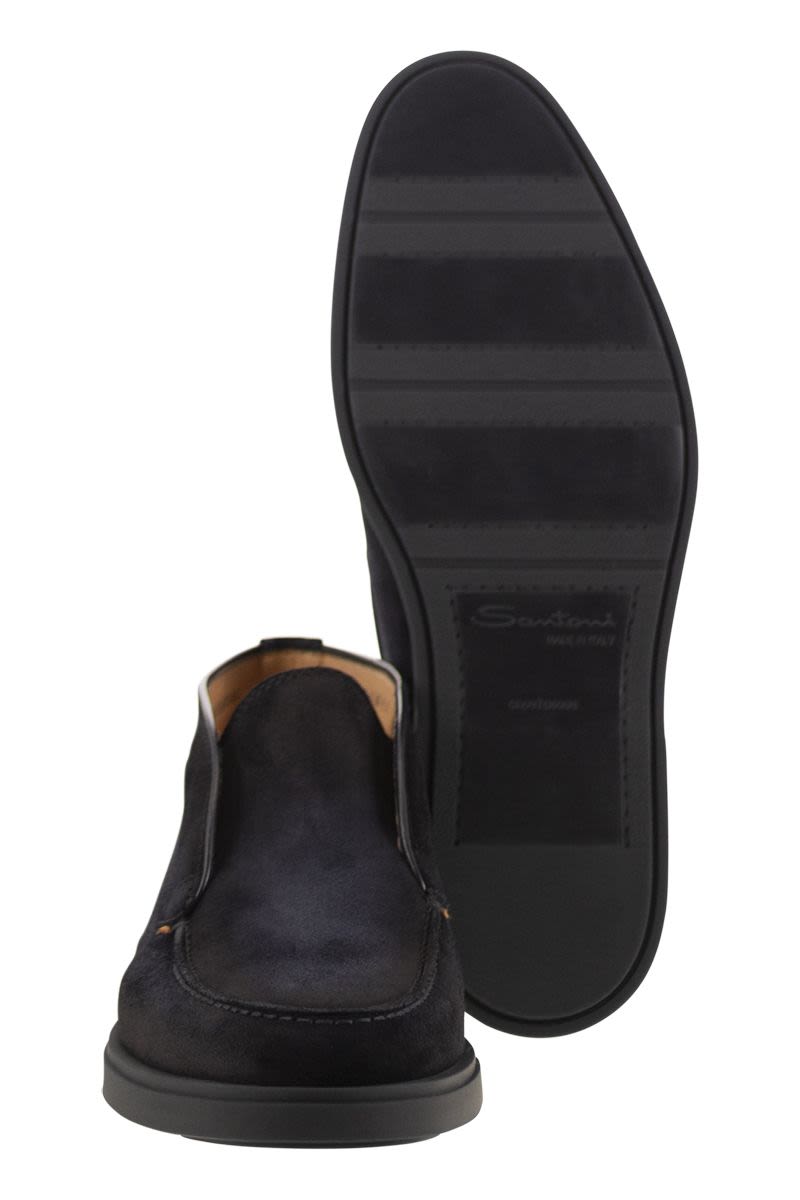 SANTONI Premium Suede Leather Desert Boots - Men's Size Available