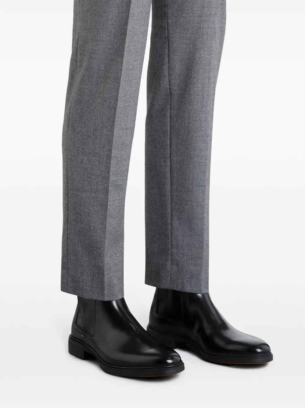 SANTONI Men's Classic Leather Beatles Boots