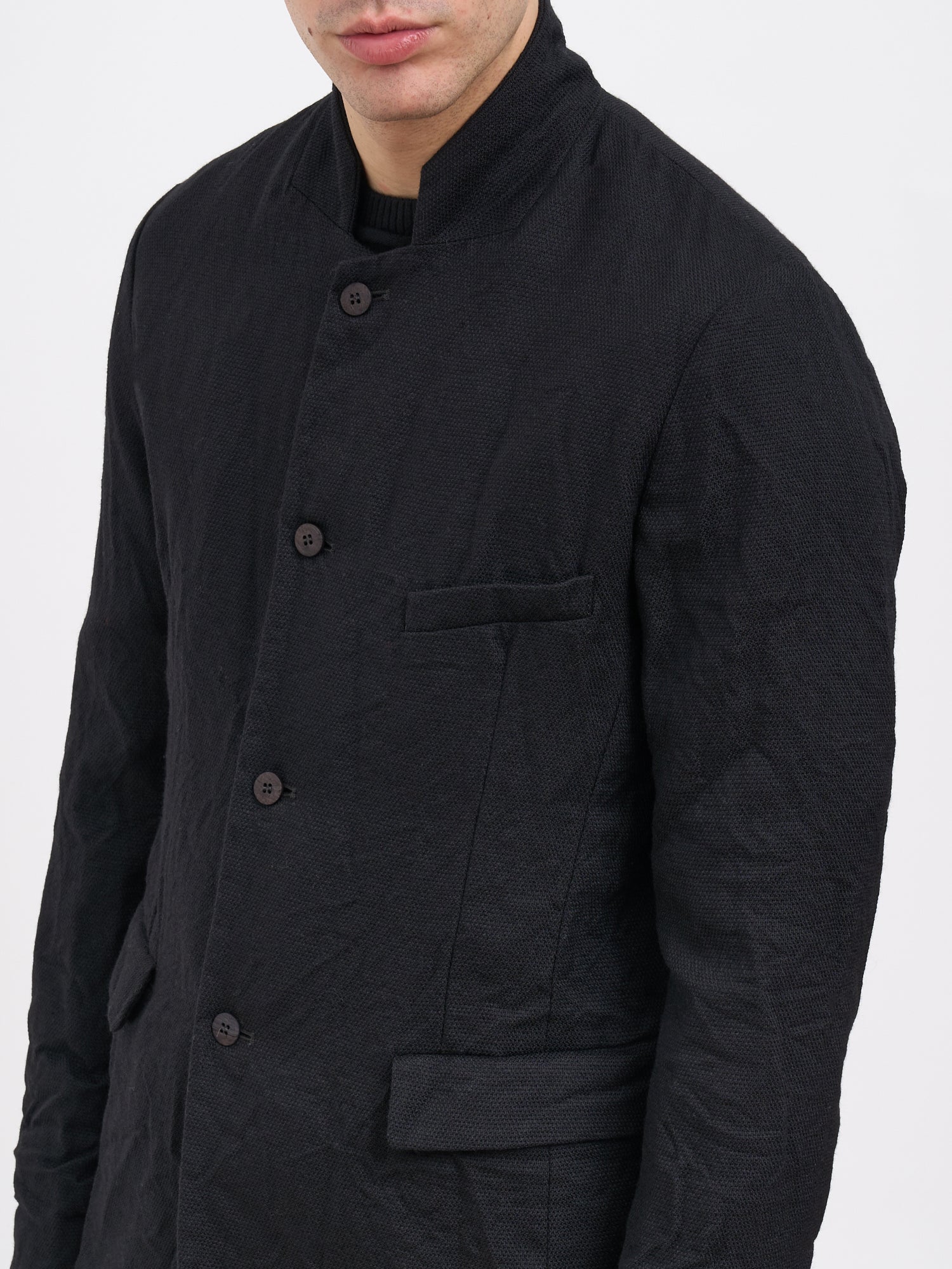 POEME BOHEMIEN Deconstructed Wool Jacket - Size 50