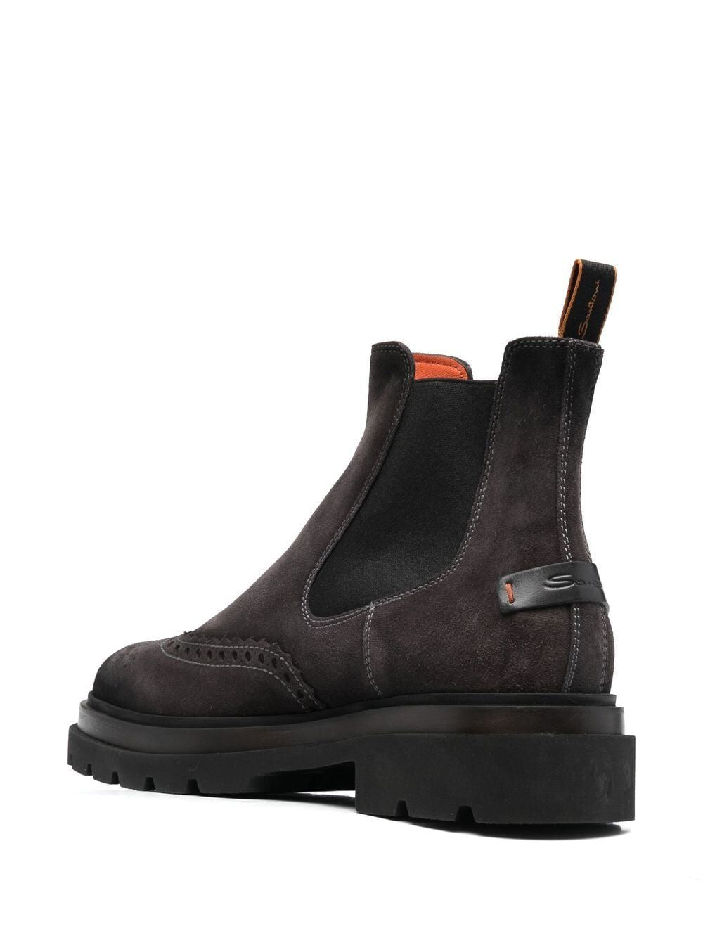 SANTONI Men's Suede Blocage Boots