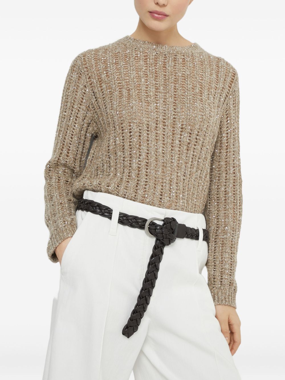 BRUNELLO CUCINELLI Wool Crewneck Jumper for Women - FW25