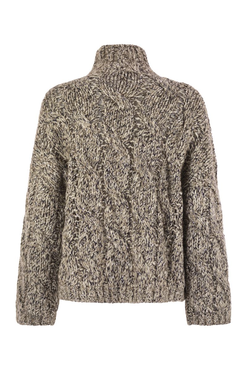 BRUNELLO CUCINELLI Braided Design Turtleneck Sweater