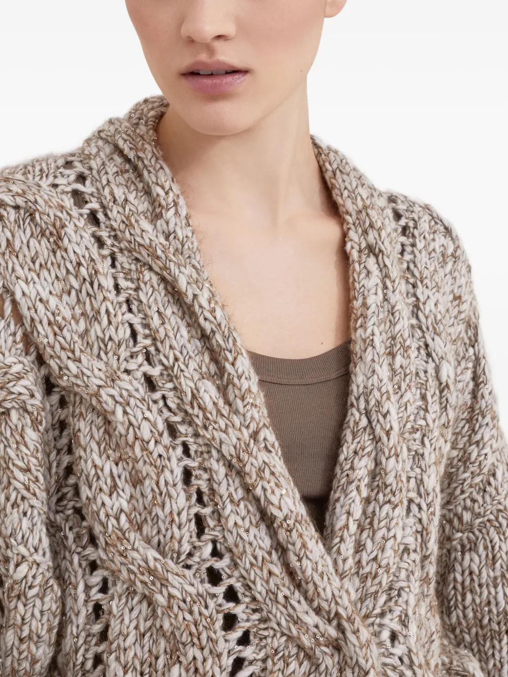 BRUNELLO CUCINELLI Chunky Knit Cardigan for Women - FW25