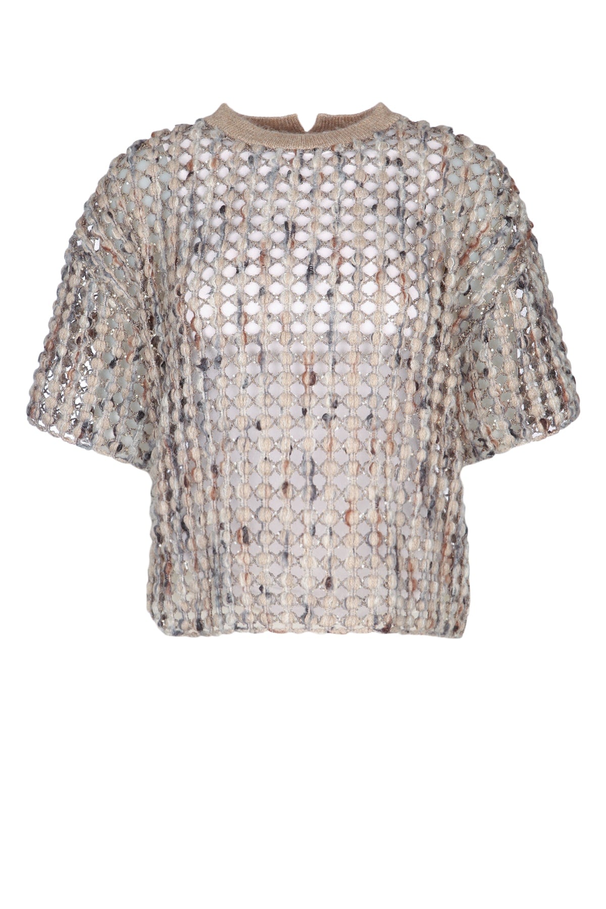 BRUNELLO CUCINELLI Women's Balloon Net Embroidered Sweater