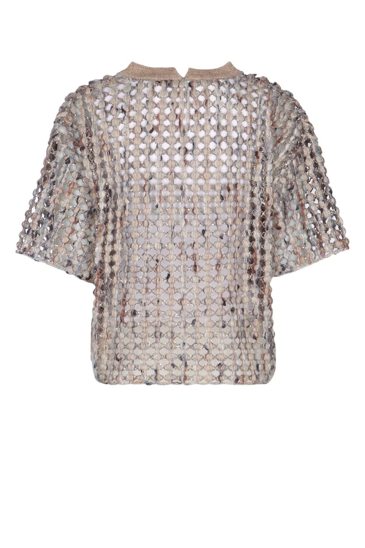 BRUNELLO CUCINELLI Women's Balloon Net Embroidered Sweater