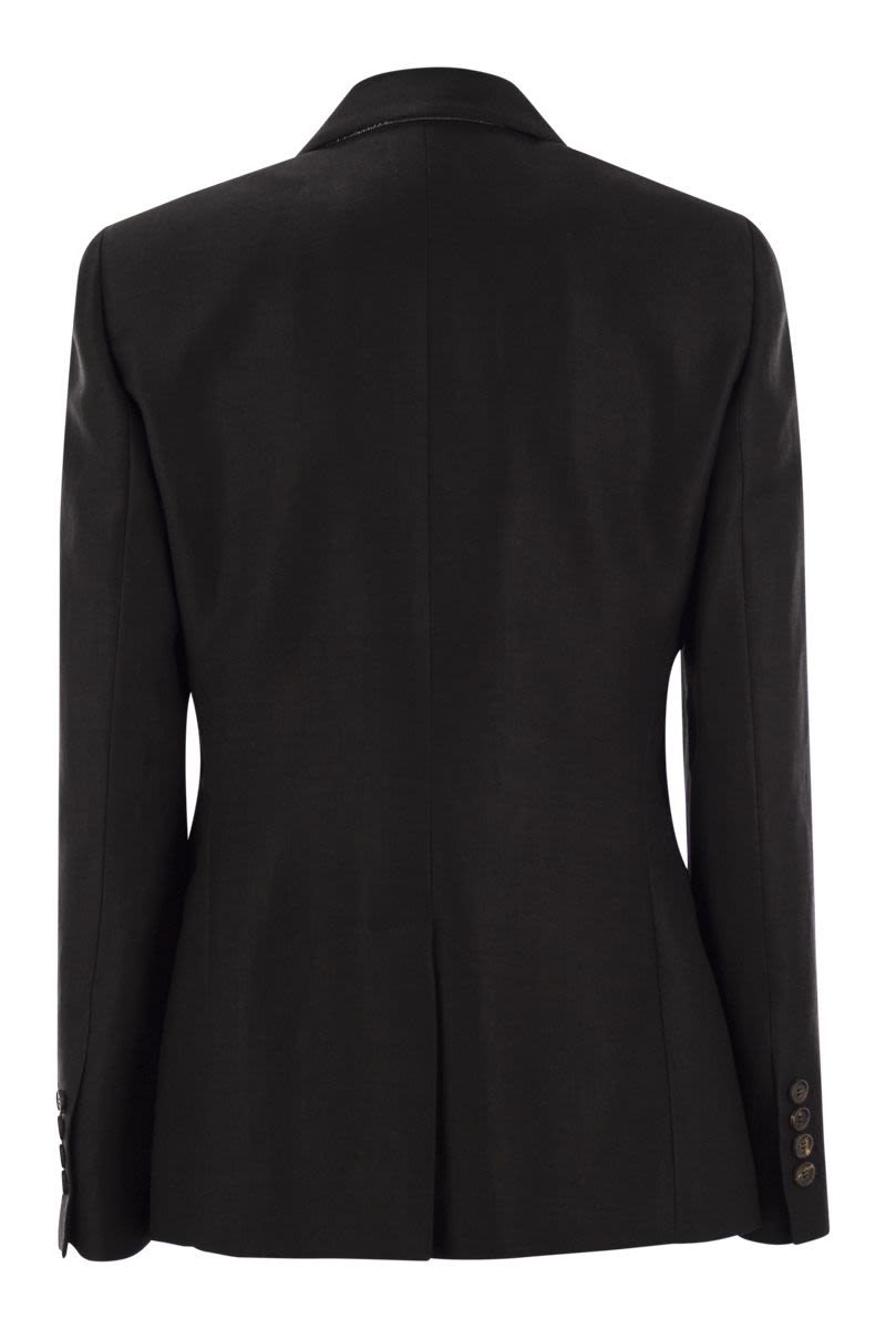 BRUNELLO CUCINELLI Fluid Jacket with Shiny Details for Women