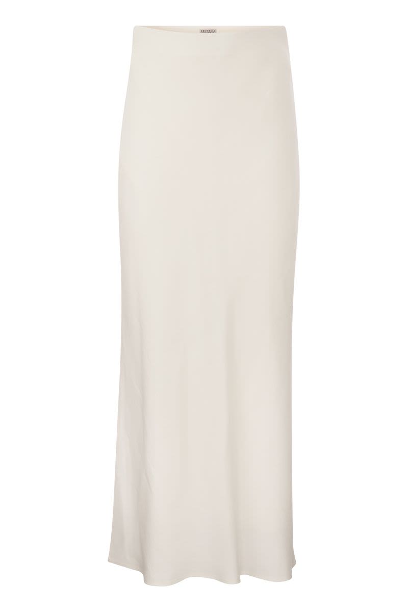 BRUNELLO CUCINELLI High Waist Long Skirt with Side Slit