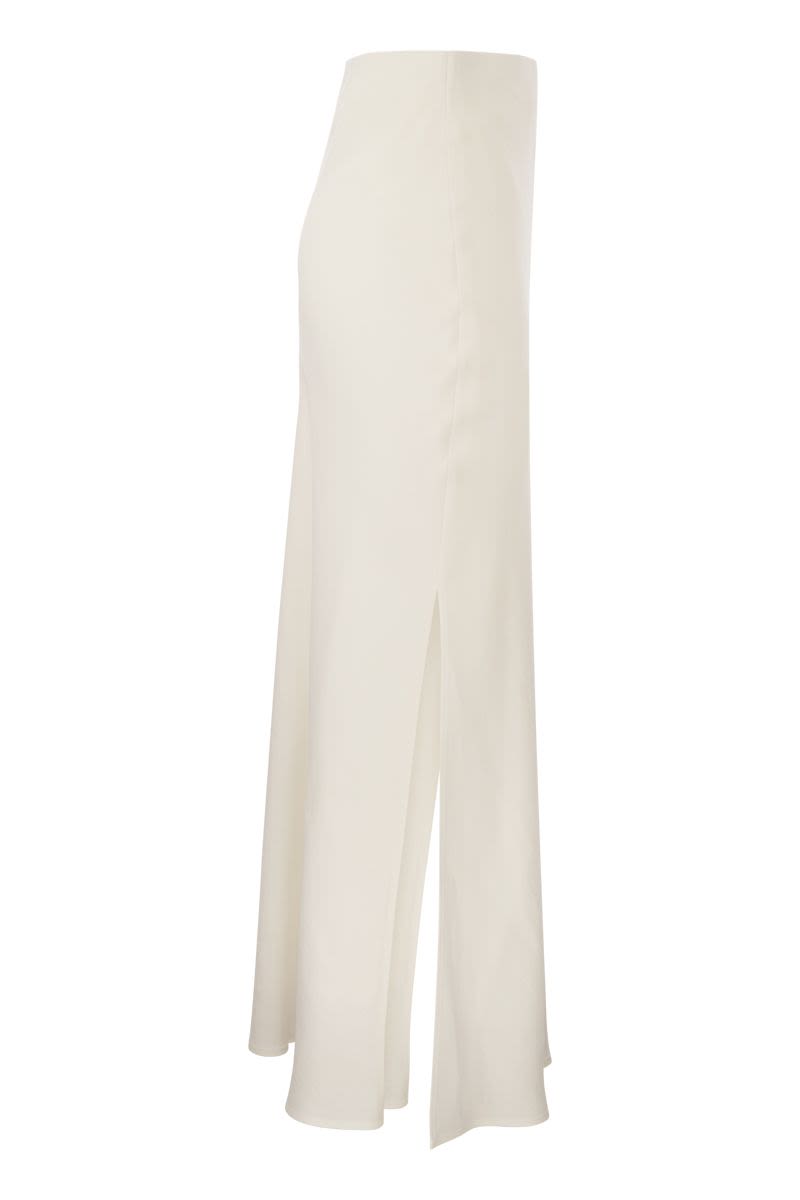 BRUNELLO CUCINELLI High Waist Long Skirt with Side Slit