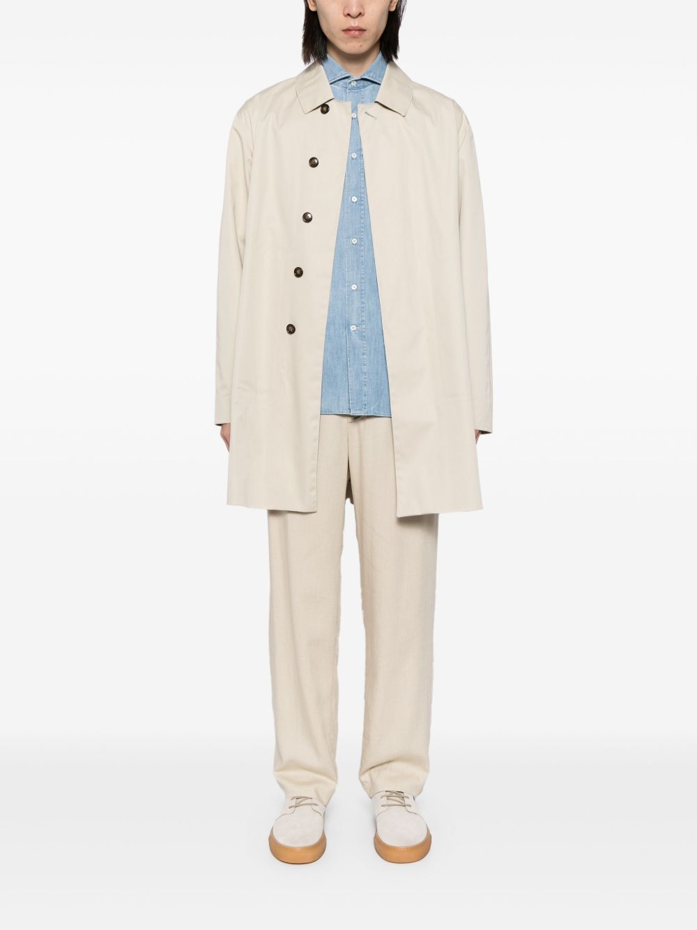 BRUNELLO CUCINELLI Slim Fit Cotton Chambray Shirt