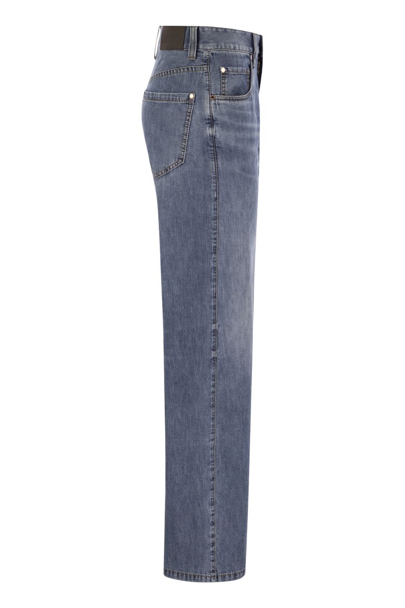 BRUNELLO CUCINELLI Contemporary Loose Trousers - Women's Lightweight Denim