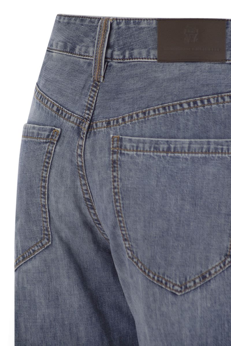 BRUNELLO CUCINELLI Contemporary Loose Trousers - Women's Lightweight Denim