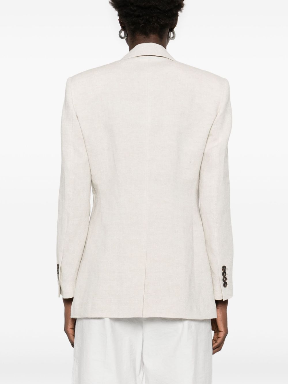 BRUNELLO CUCINELLI Classic Linen Single-Breasted Jacket