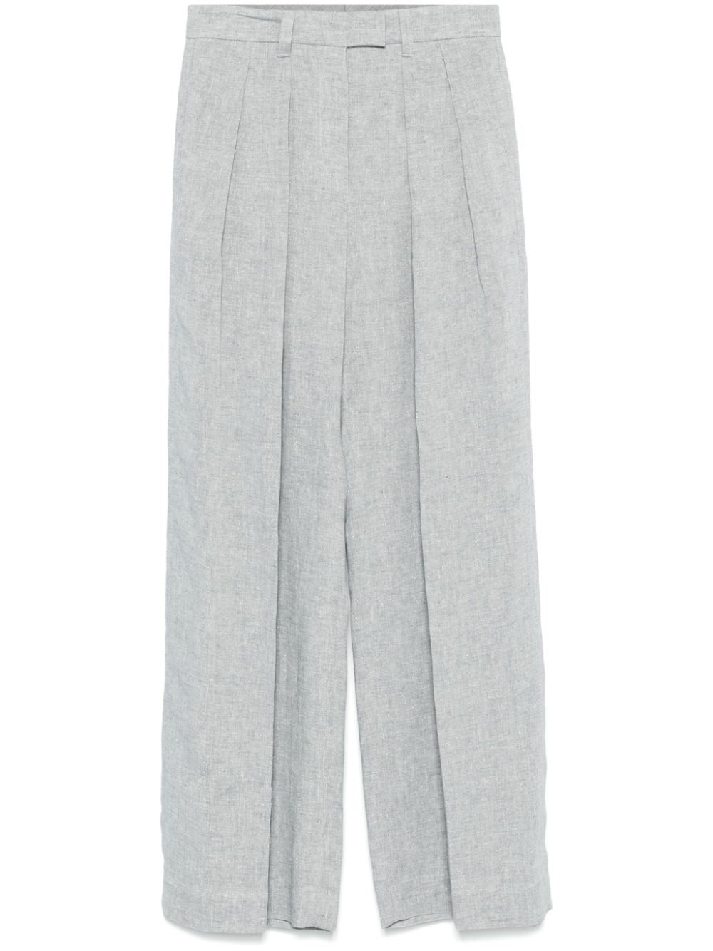 BRUNELLO CUCINELLI Sparkling Linen Canvas Wide Trousers