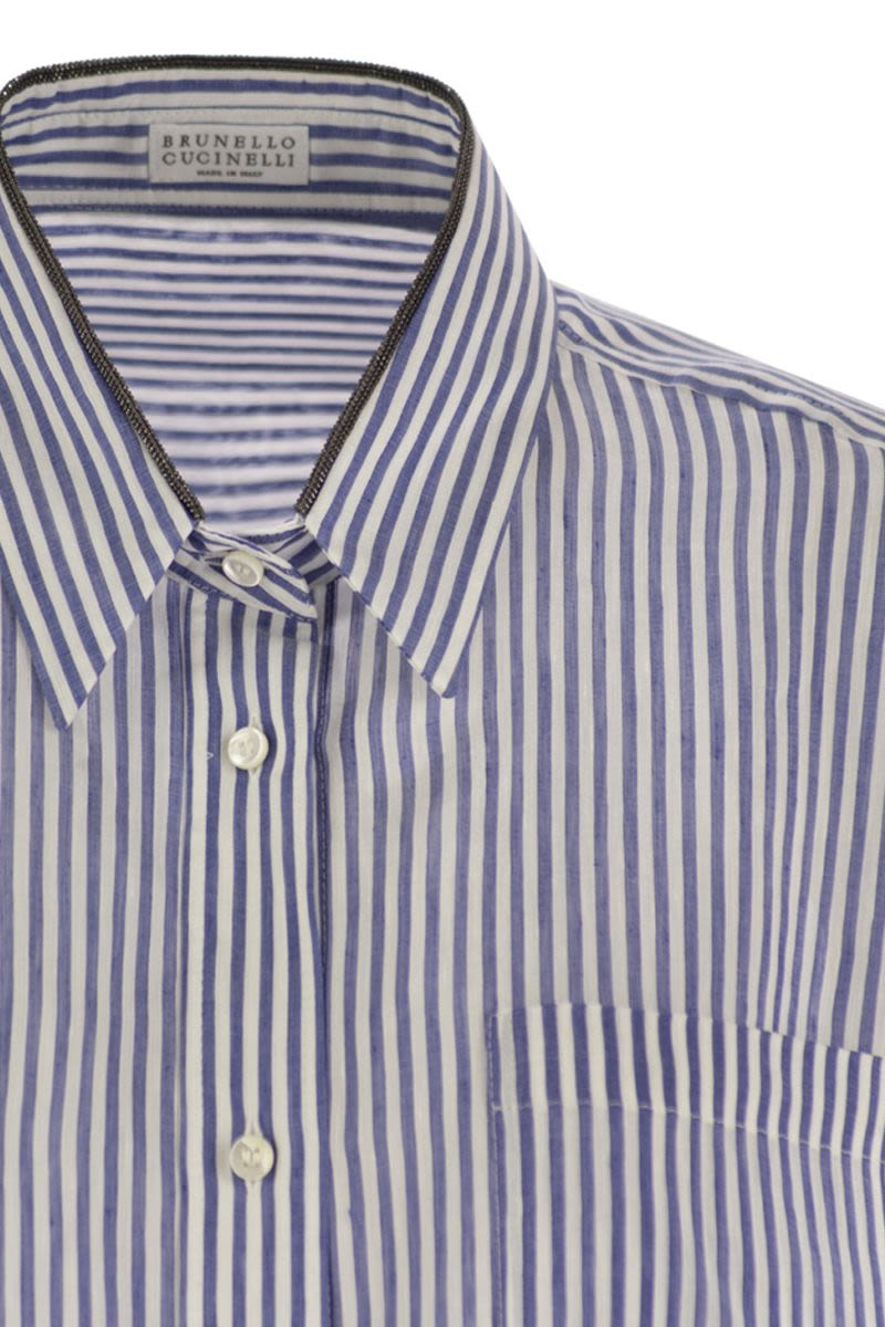 BRUNELLO CUCINELLI Striped Linen Shirt for Women - SS25 Collection