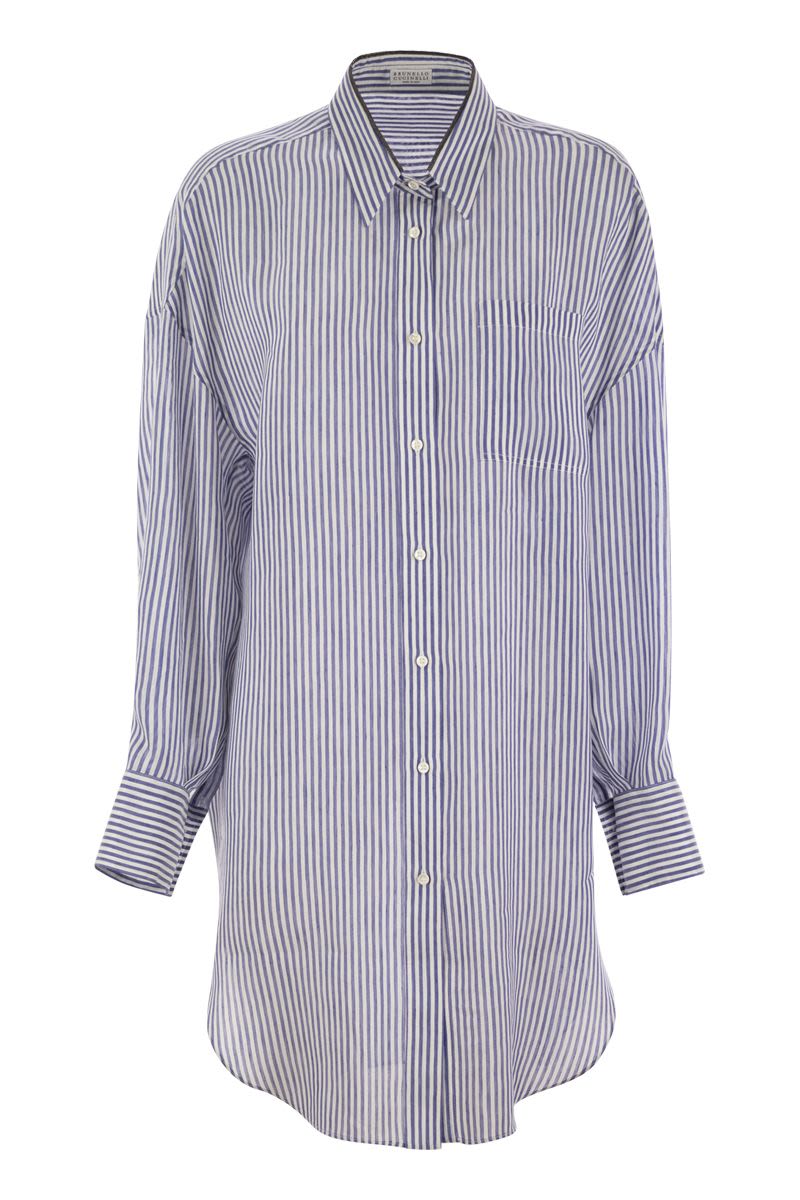 BRUNELLO CUCINELLI Striped Linen Shirt for Women - SS25 Collection