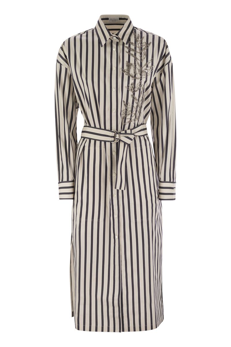 BRUNELLO CUCINELLI Striped Midi Dress for Women