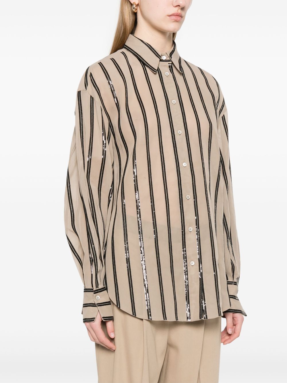 BRUNELLO CUCINELLI Striped Cotton Shirt for Women