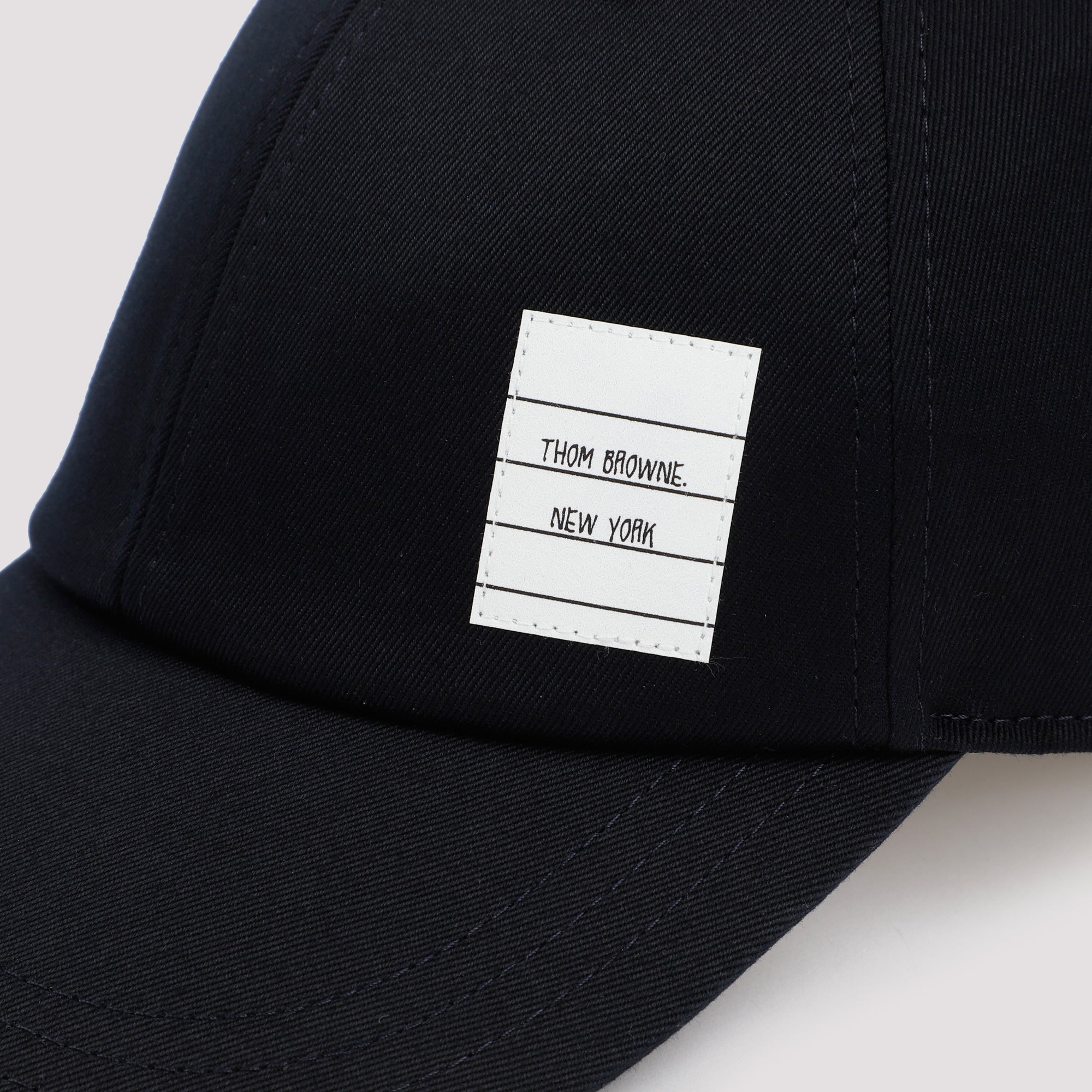 THOM BROWNE Cotton Baseball Cap for Men