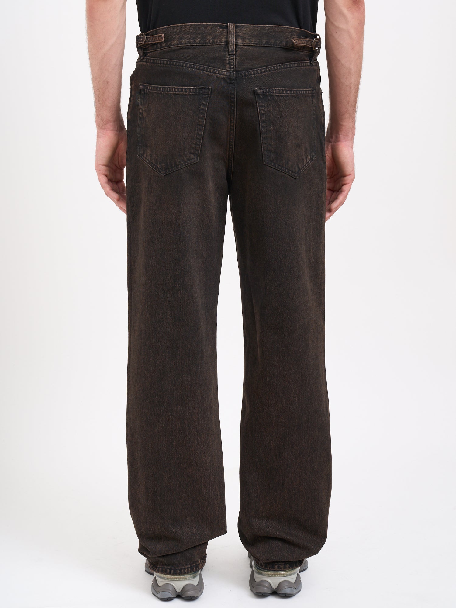 HAIKURE Men's Straight Leg Denim Pants Size 32 with Side Flare