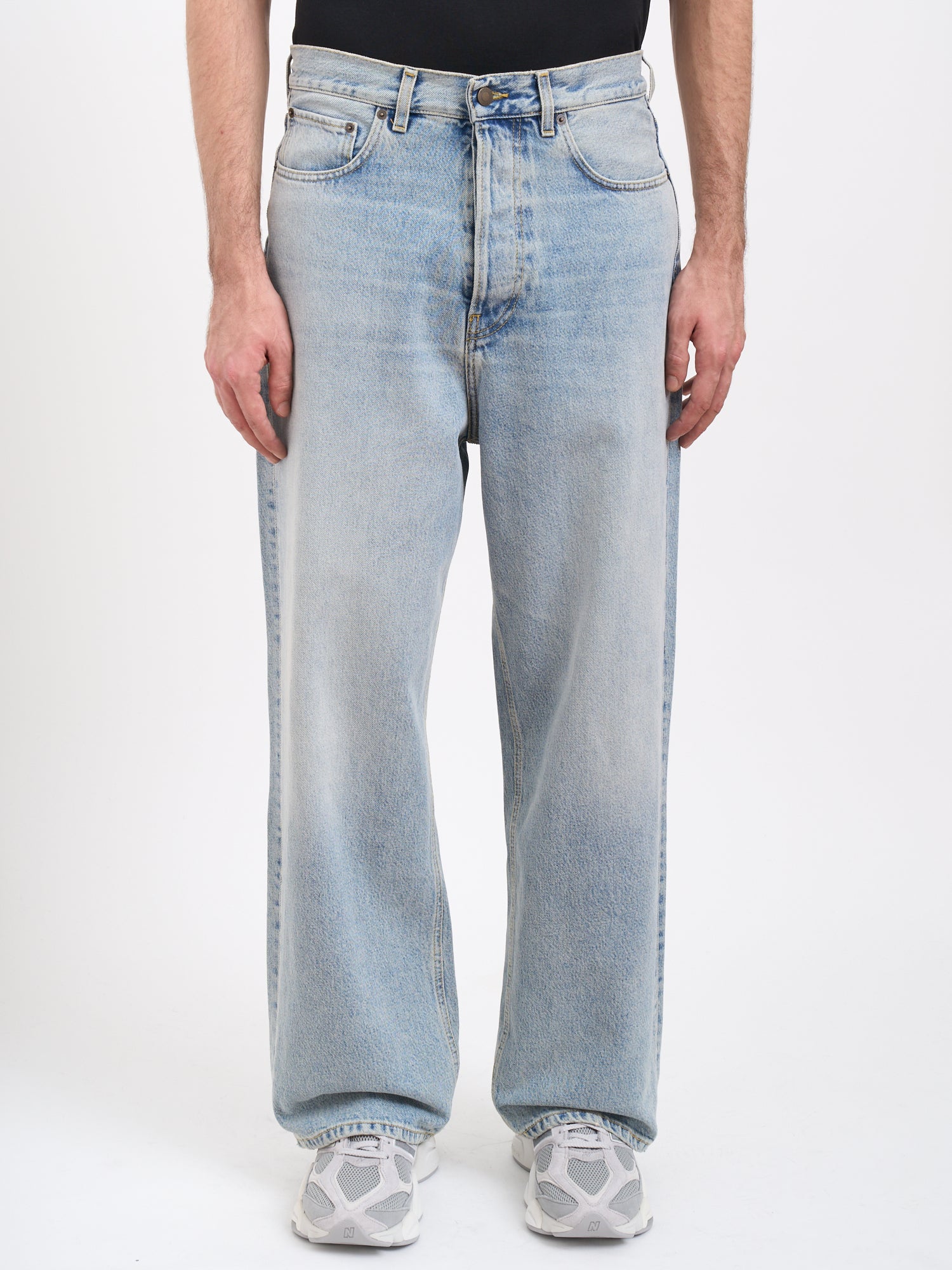 HAIKURE Authentic Wash Wide Leg Denim Pants - Size 32