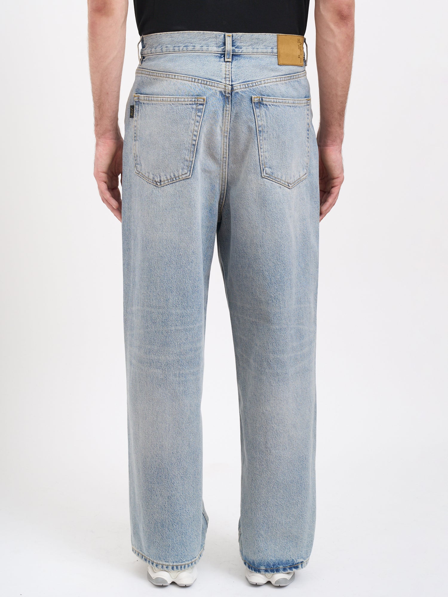 HAIKURE Authentic Wash Wide Leg Denim Pants - Size 32