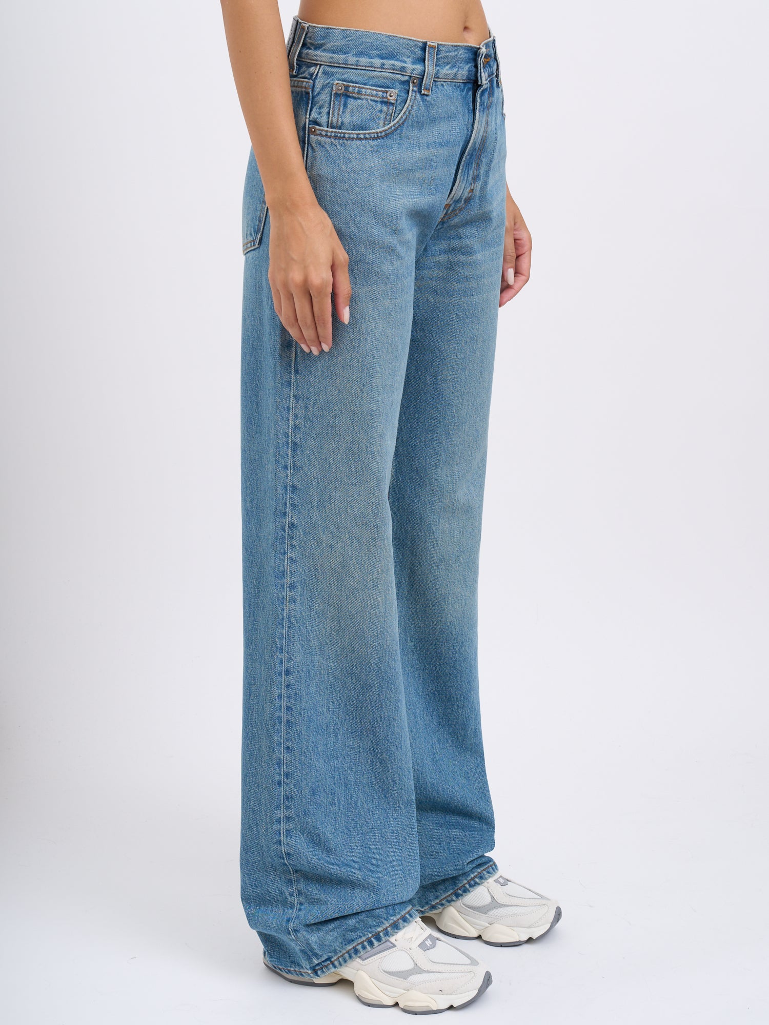 HAIKURE Wide Leg Lagoon Wash Pants - Size 25