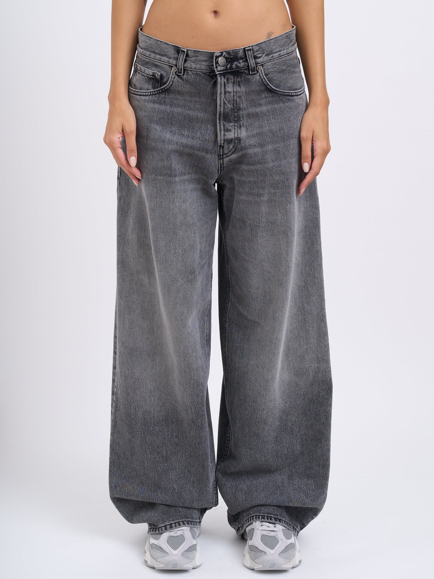 HAIKURE Wide Leg Trousers with Belt Loops and Pockets - Size 25