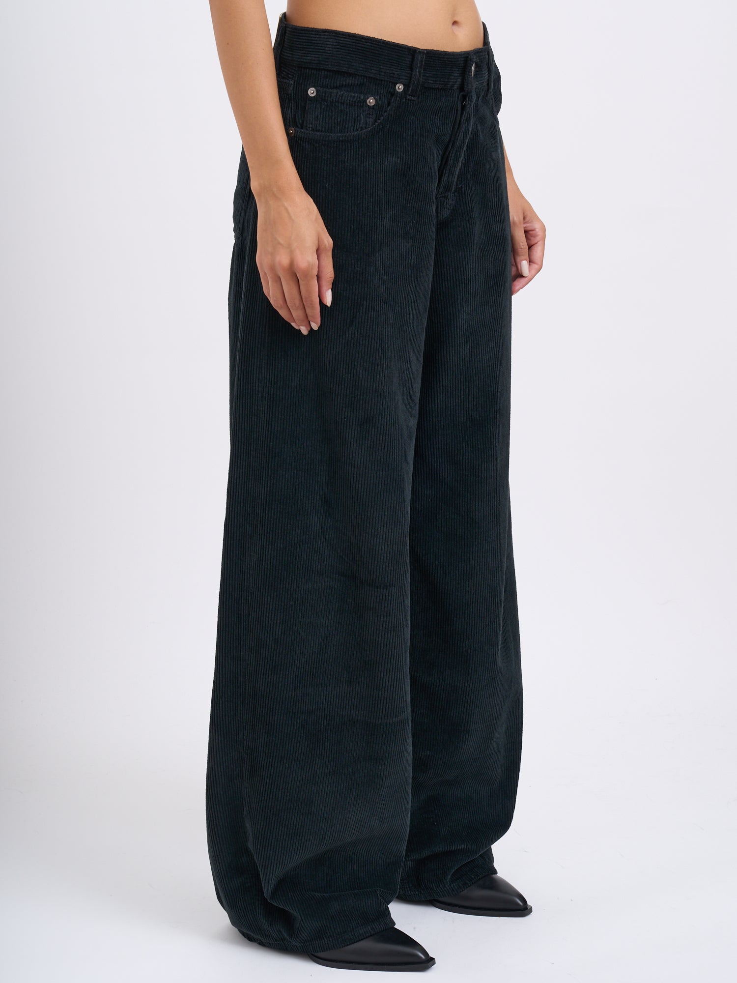 HAIKURE Wide Leg Velvet Cordura Trousers - Size 25